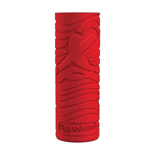 PDX Elite EZ Grip Squeezable Male Stroker Red - Masturbators and Strokers