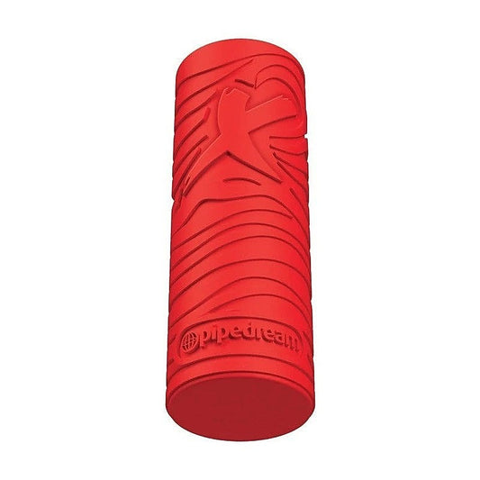 PDX Elite EZ Grip Squeezable Male Stroker Red - Masturbators and Strokers