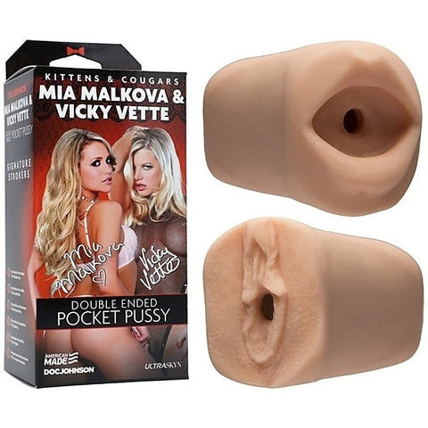 Mia Malkova and Vicky Vette Male Masturbator by Doc Johnson - Masturbators and Strokers