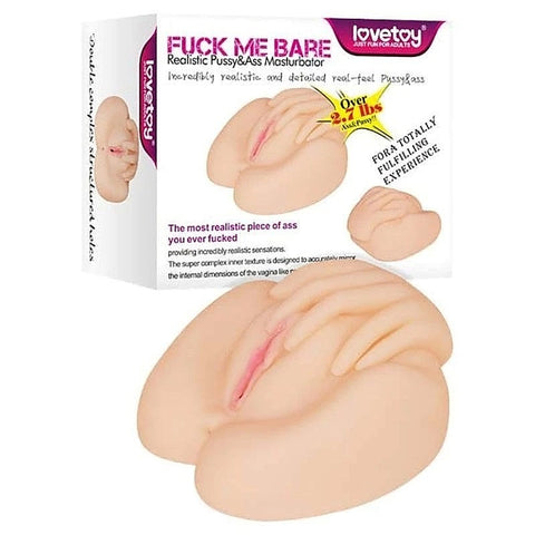 Fuck Me Bare Realistic Pussy and Ass by Lovetoy - Masturbators and Strokers