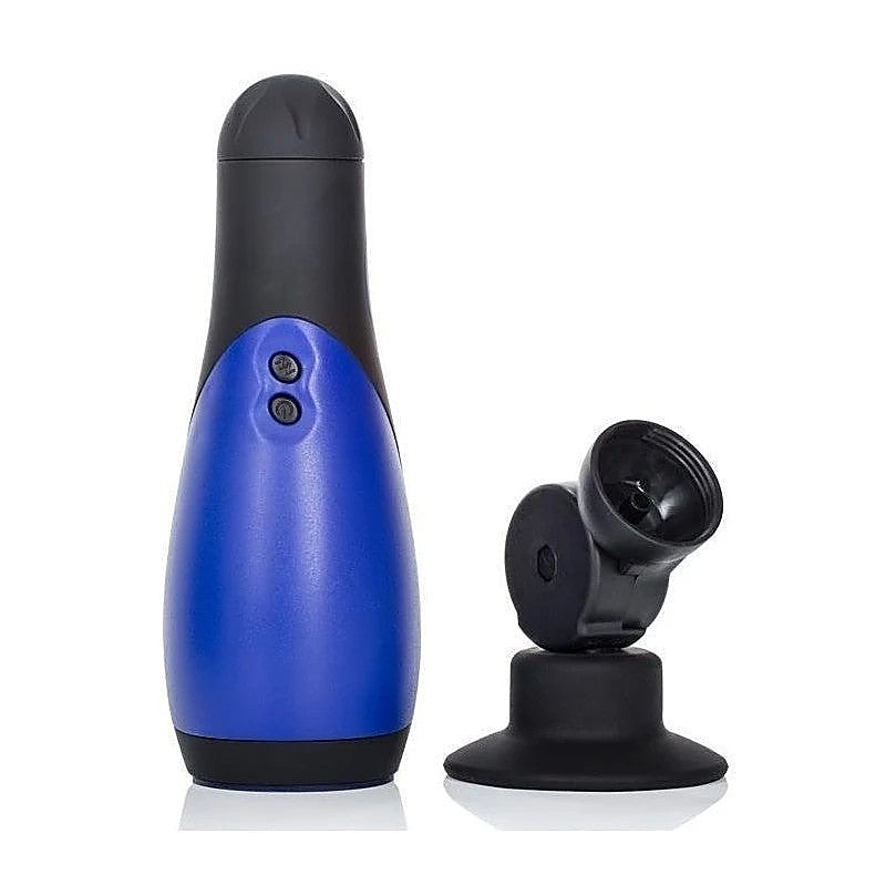 Apollo Power Vibrating Male Stroker Blue - Masturbators and Strokers