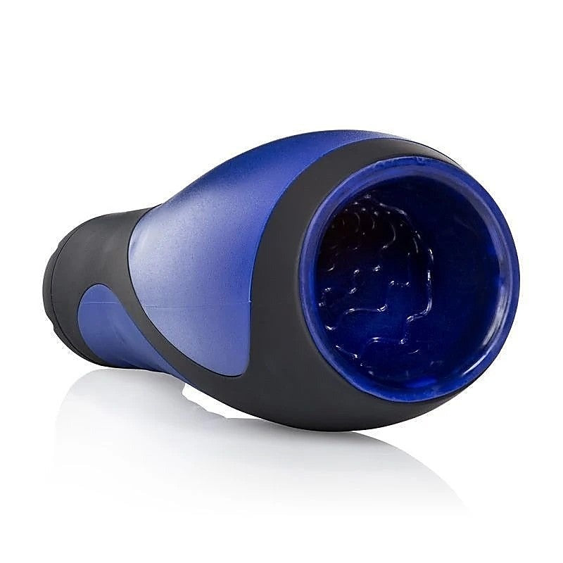 Apollo Power Vibrating Male Stroker Blue - Masturbators and Strokers