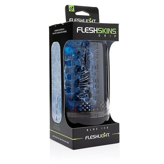 Fleshlight Fleshskins Grip Blue Ice Male Masturbator With Case - Fleshlight Male Masturbators