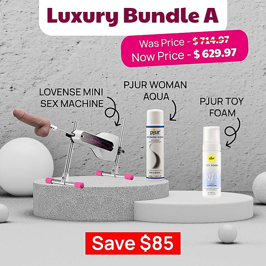 Luxury Bundle A | Lovense Mini Sex Machine + Pjur Lube & Cleaner | - Unclassified