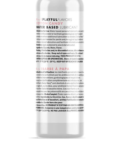 Swiss Navy Playful 4 in 1 Cotton Candy Flavoured Lubricant 118ml Lubricants and Lotions