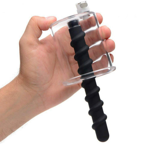 BDStyle Rosebud Driller Cylinder with Silicone Swirl Anal Plug - Anal Beads and Balls