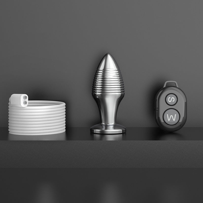 BDStyle Rechargable Remote Controlled Vibrating Steel Butt Plug Butt Plugs