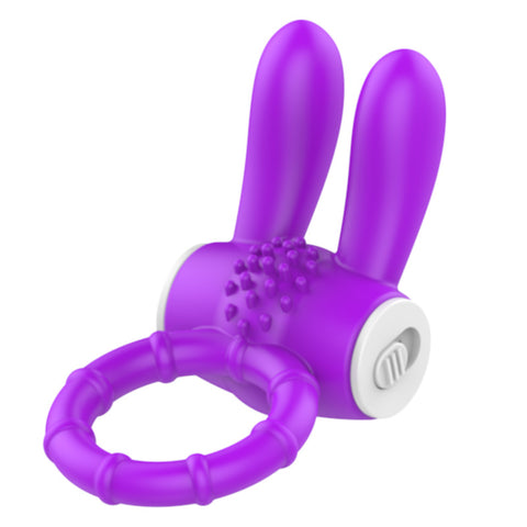 BDStyle Rabbit Ear Multi Functions Vibrating Cock Ring - Vibrating Cock Rings