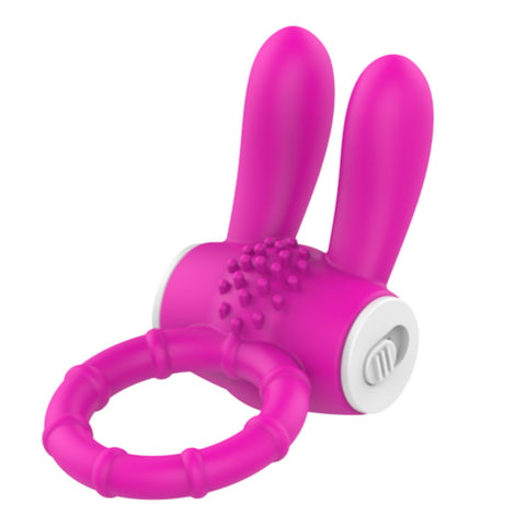 BDStyle Rabbit Ear Multi Functions Vibrating Cock Ring - Vibrating Cock Rings