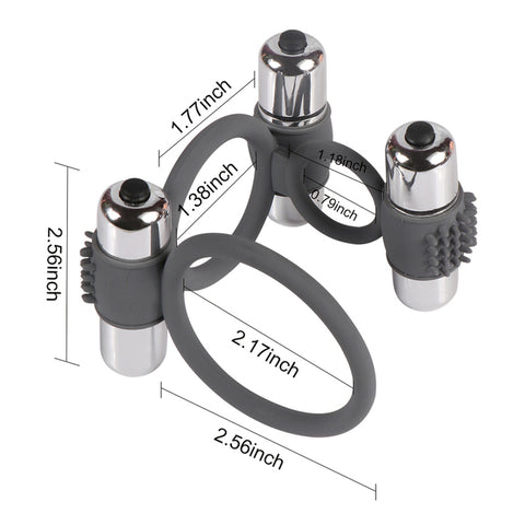 BDStyle Three Ring 7 Model Vibration Cock Ring - Vibrating Cock Rings
