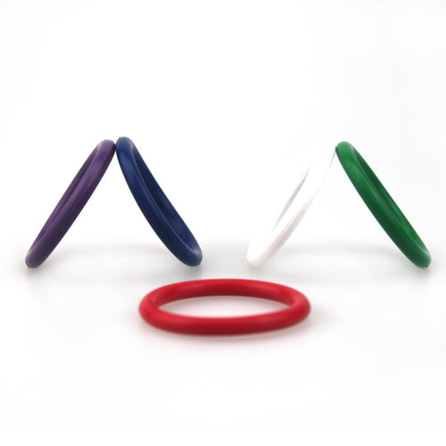 Rainbow Silicone Pleasure Rings 5 pack Cock Rings