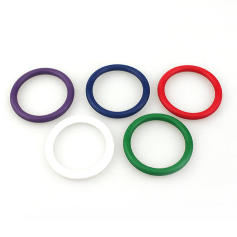 Rainbow Silicone Pleasure Rings 5 pack - Cock Rings