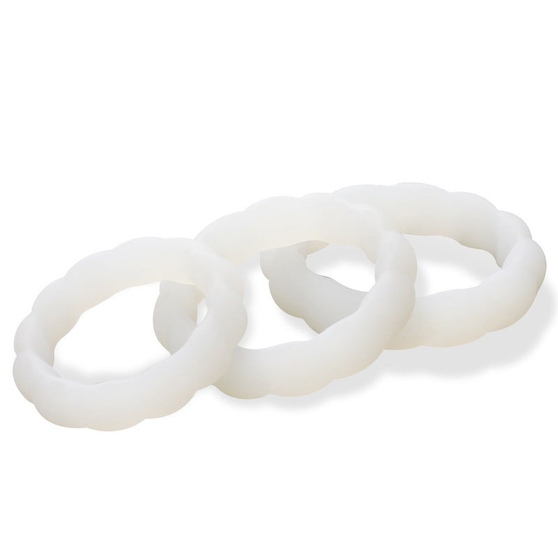 BDStyle Delay Lock Ejaculation Mens Cock Ring Set Stretchy Cock Rings