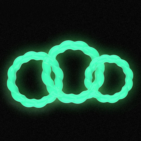 BDStyle Delay Lock Ejaculation Mens Cock Ring Set - Stretchy Cock Rings