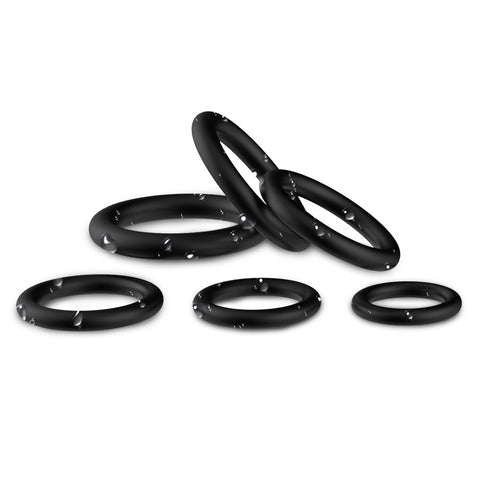 Stay Hard Smooth Cockring Set - Stretchy Cock Rings
