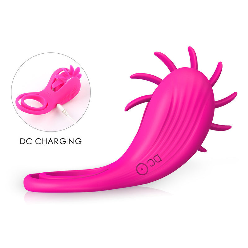 BDStyle Tongue Licking 10 Functions Cock Vibrator Vibrating Cock Rings