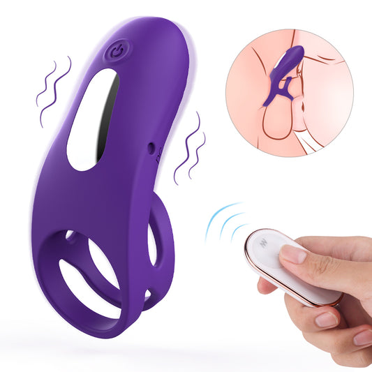 S-Hande Nicholas 9 Functions Rechargeable Cock Ring Purple - Vibrating Cock Rings