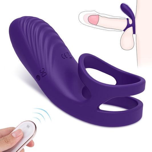 S-Hande Nicholas 9 Functions Rechargeable Cock Ring Purple - Vibrating Cock Rings