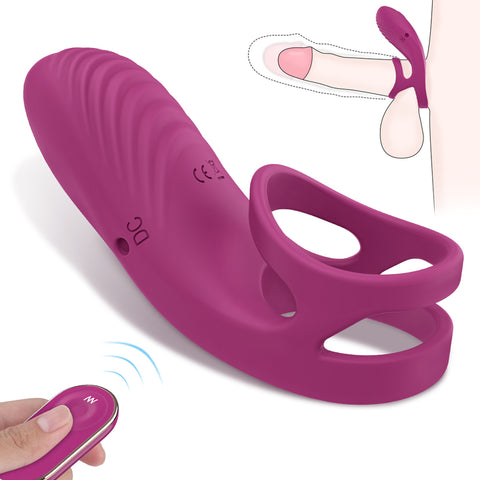 S-Hande Nicholas Waterproof and Rechargeable Cock Ring Claret - Vibrating Cock Rings