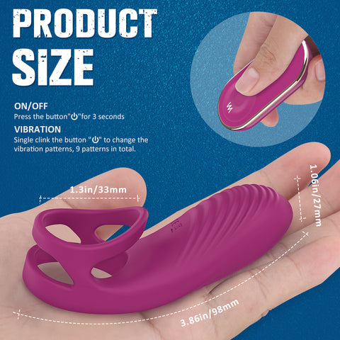 S-Hande Nicholas Waterproof and Rechargeable Cock Ring Claret - Vibrating Cock Rings