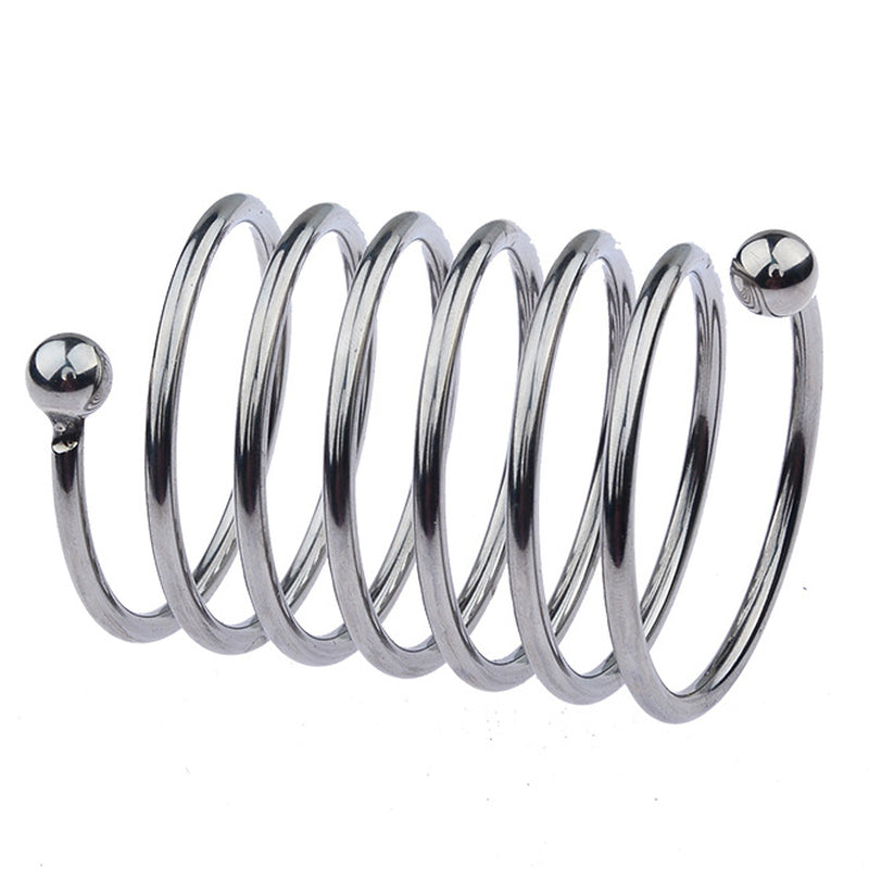 BDStyle Spring Style 6 Circle Mens Metal Glans Ring Steel Cock Rings