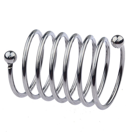 BDStyle Spring Style 6 Circle Mens Metal Glans Ring - Steel Cock Rings