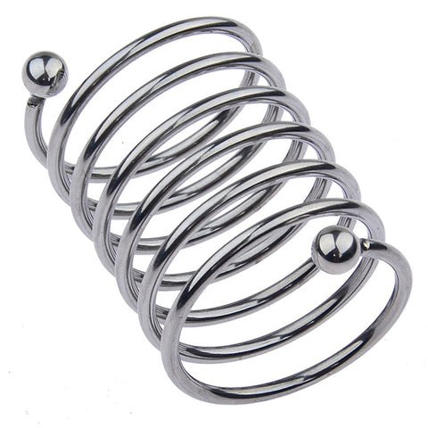 BDStyle Spring Style 6 Circle Mens Metal Glans Ring - Steel Cock Rings