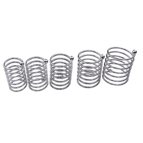BDStyle Spring Style 6 Circle Mens Metal Glans Ring - Steel Cock Rings