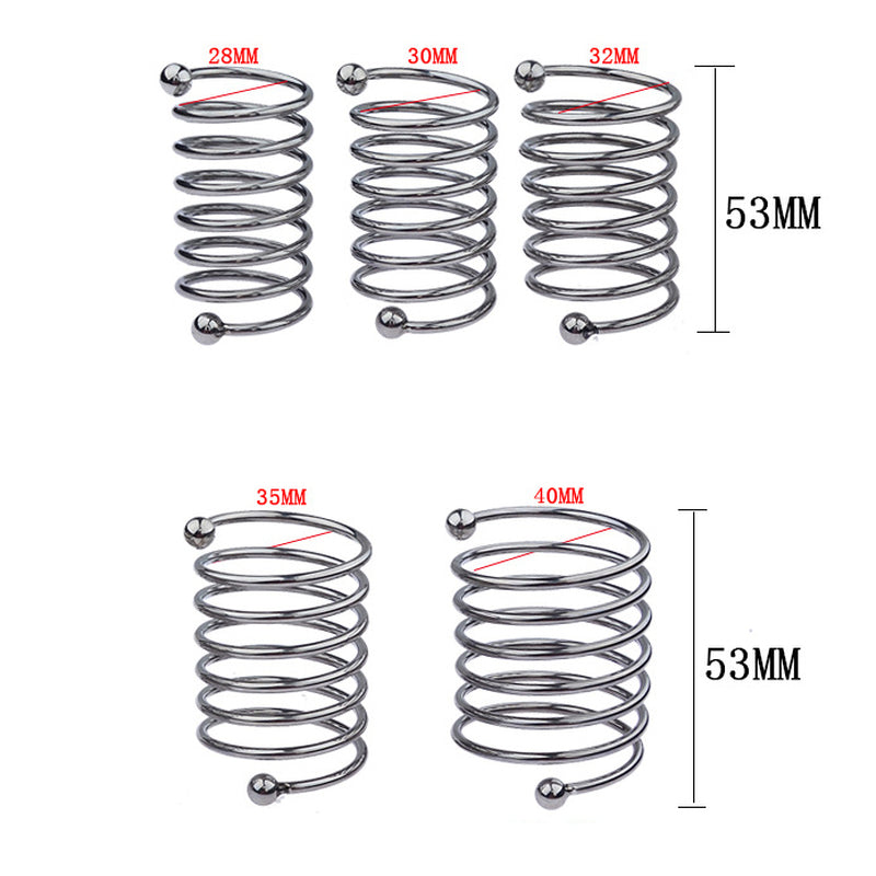 BDStyle Spring Style 6 Circle Mens Metal Glans Ring Steel Cock Rings