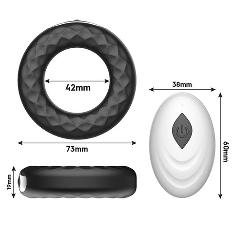 BDStyle 10 Functions Rechargeable Wireless Mens Cock Ring - Vibrating Cock Rings