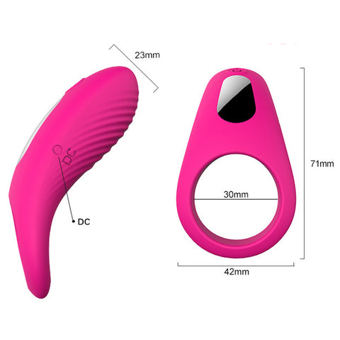 S-Hande Himan Male Vibration Cock Ring Rose - Vibrating Cock Rings