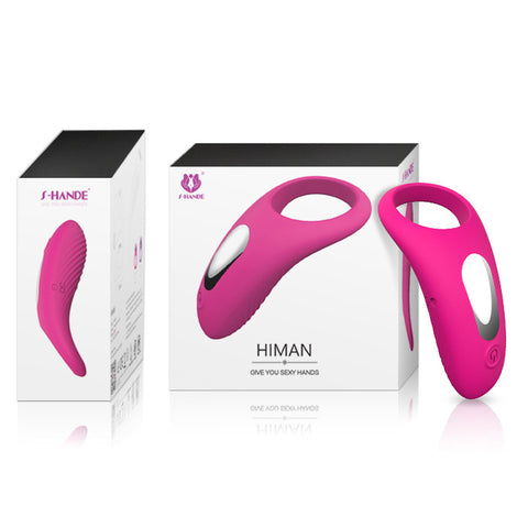 S-Hande Himan Mens Vibration Cock Ring Purple - Vibrating Cock Rings