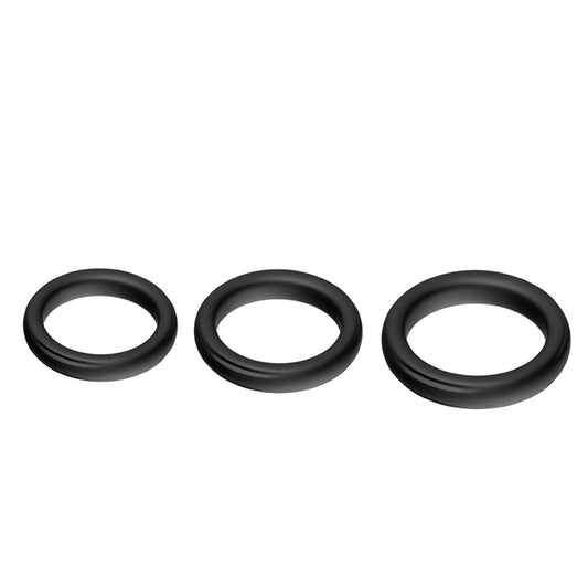 BDStyle Triple Male Silicone Cock Ring Set - Cock Ring Sets