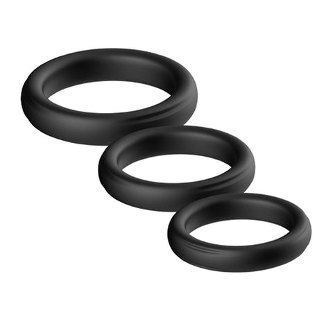 BDStyle Triple Male Silicone Cock Ring Set - Cock Ring Sets