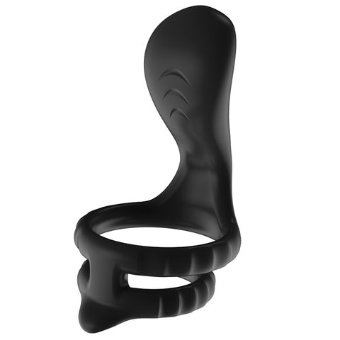 BDStyle 10 Functions Mens Vibrating Dual Cock Ring - Vibrating Cock Rings