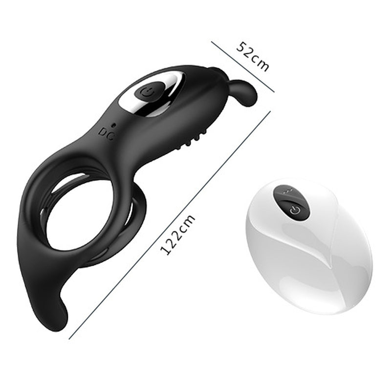 BDStyle 9 Functions Vibrating Rabbit Cock Ring Vibrating Cock Rings