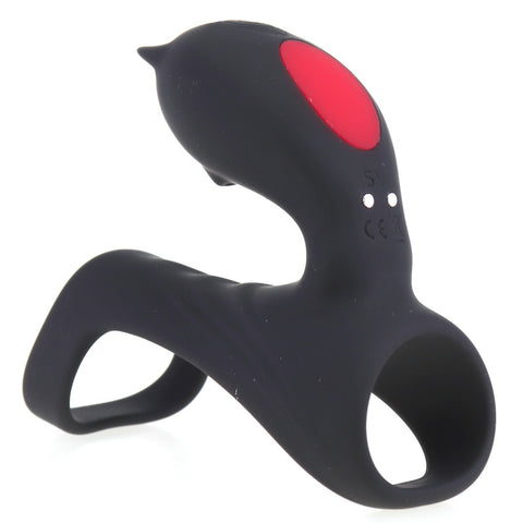 S-Hande Hi Fun Vibrating Mens Cock Ring With Clit Stimulation - Vibrating Cock Rings