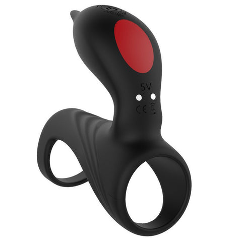 S-Hande Hi Fun Vibrating Mens Cock Ring With Clit Stimulation - Vibrating Cock Rings