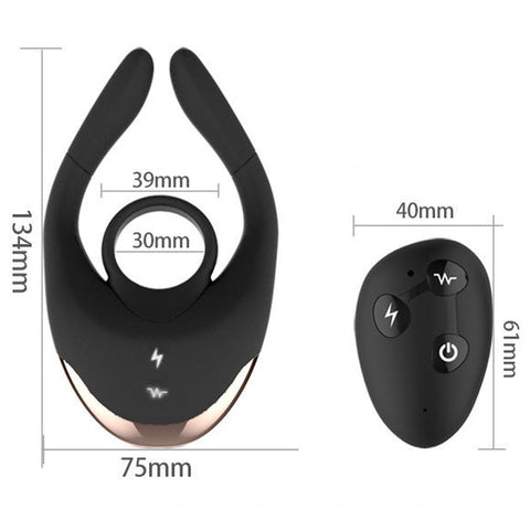 BDStyle Electric Shock Mens Wireless Cock Ring - Vibrating Cock Rings