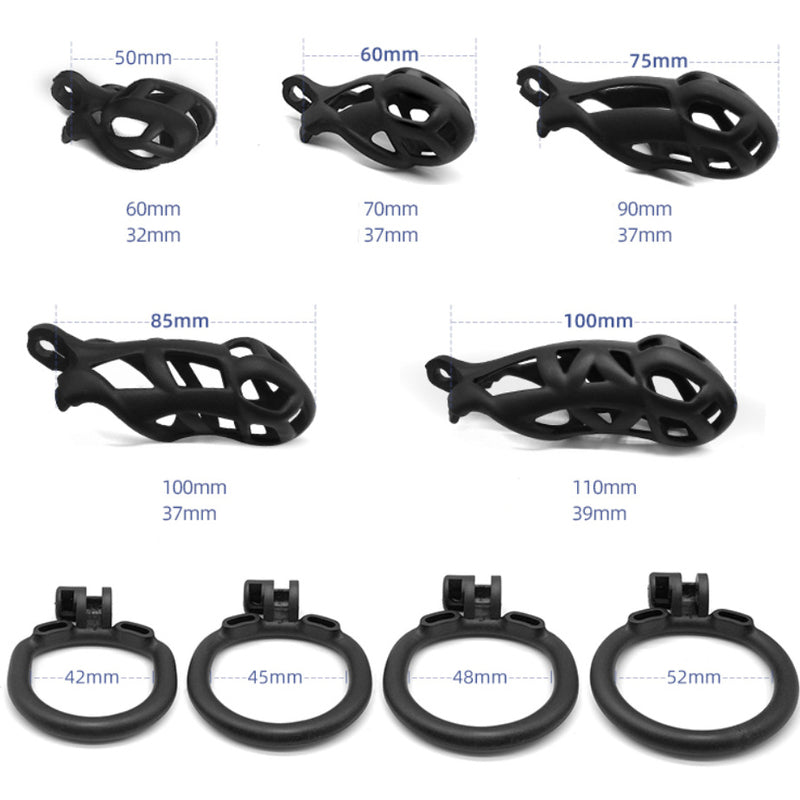 Premium Cobra Chastity Cock Cage by BDStyle - Male Chastity
