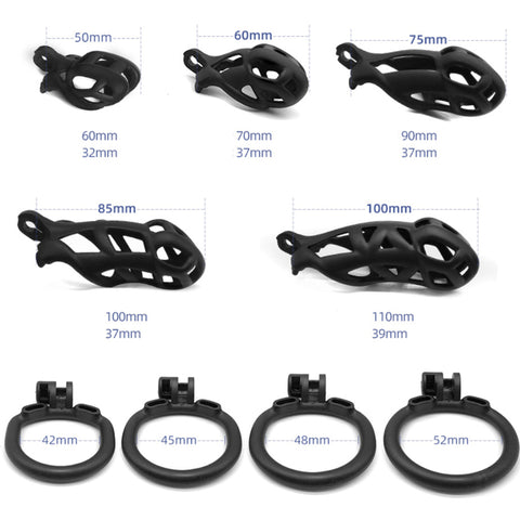 Premium Cobra Chastity Cock Cage by BDStyle - Male Chastity