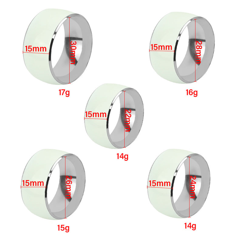 BDStyle Luminous Stainless Steel Mens Cock Ring Steel Cock Rings