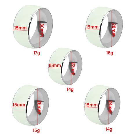 BDStyle Luminous Stainless Steel Mens Cock Ring - Steel Cock Rings