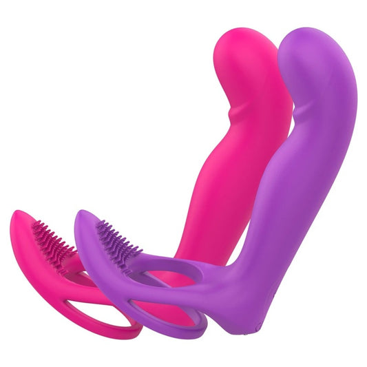 S-Hande Lorna Vibrating Cock Ring With Butt Plug Purple - Vibrating Cock Rings