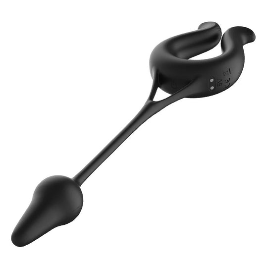 S-Hande Nicole Vibrating Cock Ring With Anal Plug - Vibrating Cock Rings