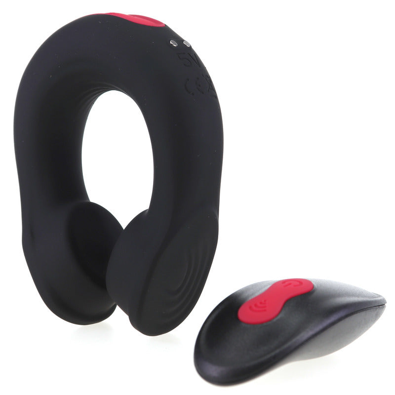 S-Hande Headset 18 Frequency Vibration Cock Ring Black Vibrating Cock Rings