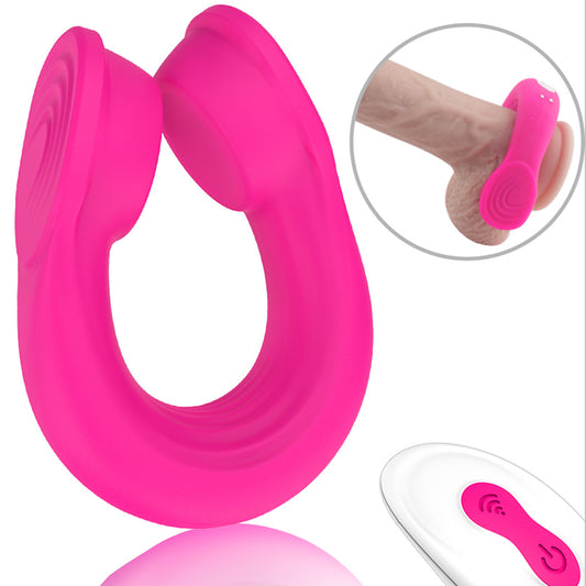 S-Hande Headset Multi Functions Vibrating Cock Ring Pink - Vibrating Cock Rings