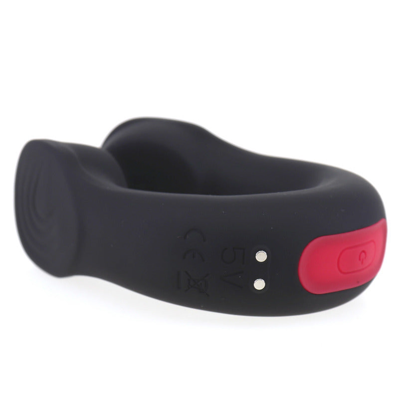 S-Hande Headset 18 Frequency Vibration Cock Ring Black Vibrating Cock Rings