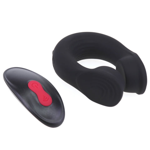 S-Hande Headset 18 Frequency Vibration Cock Ring Black - Vibrating Cock Rings