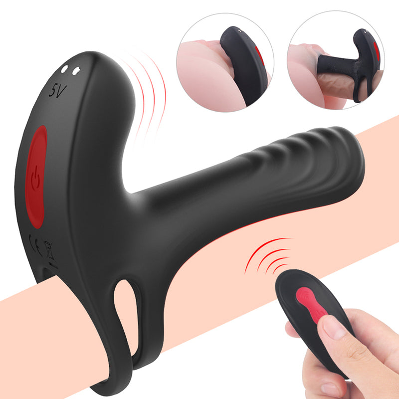 S-Hande Frank Double Stimulus 18 Functions Mens Cock Ring Vibrating Cock Rings